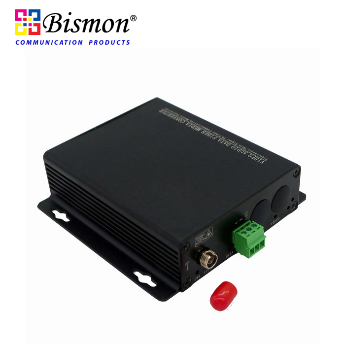 2-CH Audio unbalanced Converter Single fiber 20KM(SM), FC Connector